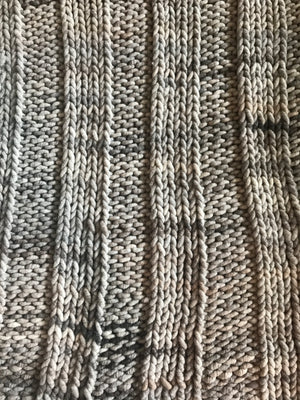 Blanket, Super Chunky Calico Marbled Knit