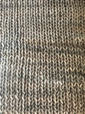 Blanket, Super Chunky Marbled Stockinette Knit