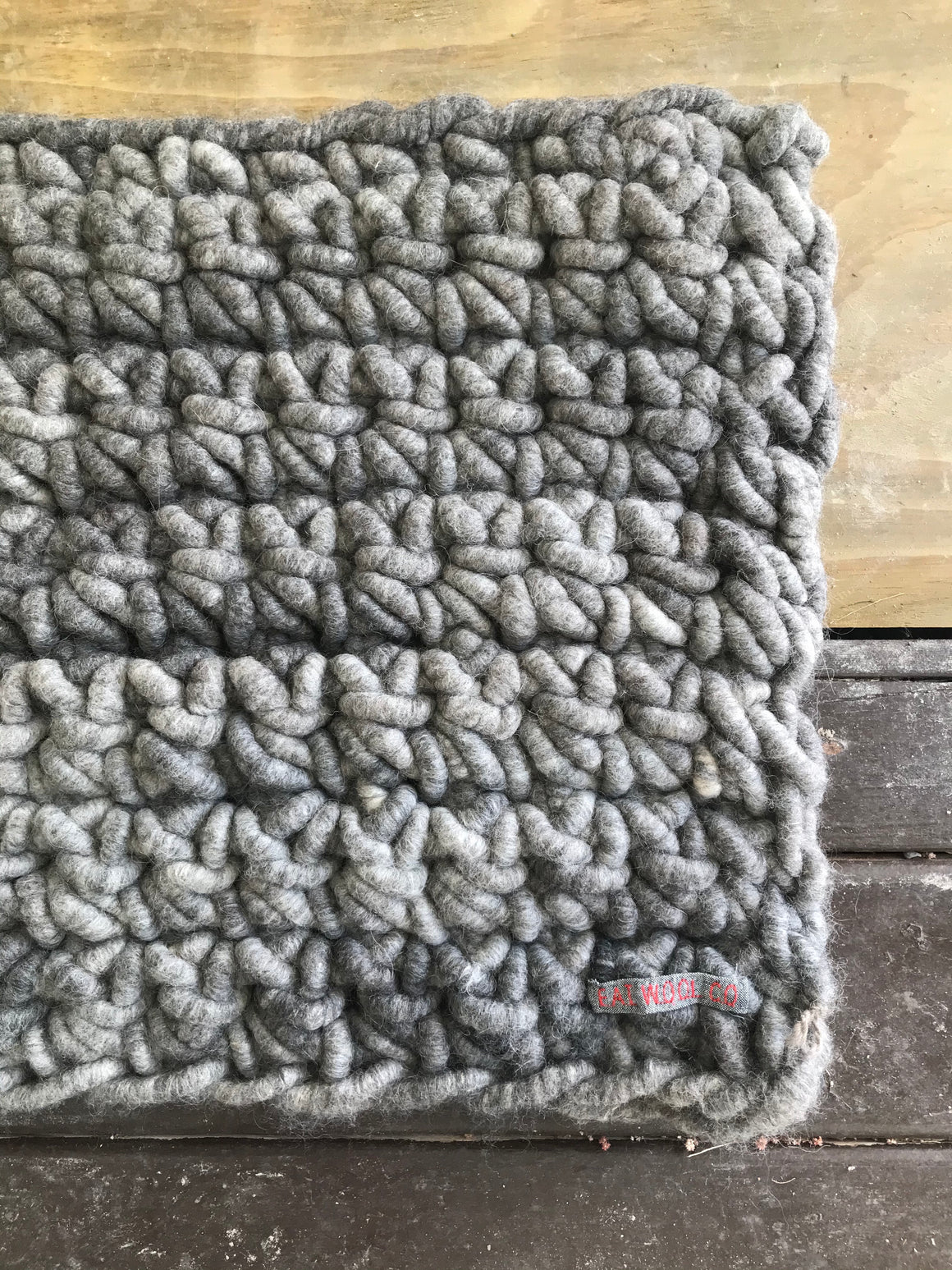 Rug, Rectangular Crochet Grey